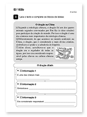 Material didático do curso de língua portuguesa Kumon